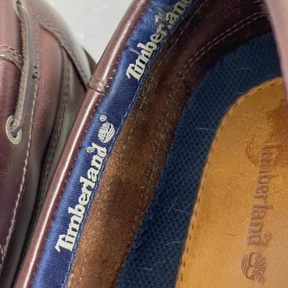 Timberland 55596 Boat Shoe Brown Leather‎ Casual Shoes 2 Eyelet Men's Size 12 M